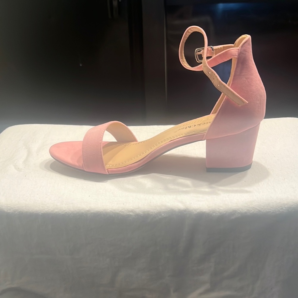 Chase & Chloe ankle strap low heel